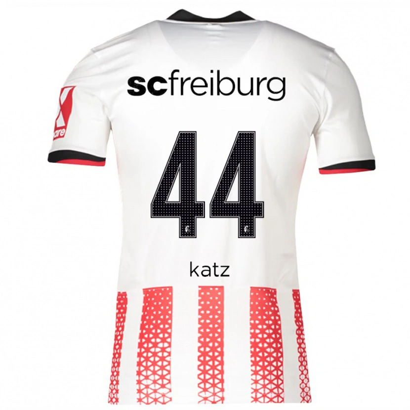 Danxen Uomo Maglia Kilian Katz #44 Bianco Rosso Kit Gara Home 2025/26 Maglietta