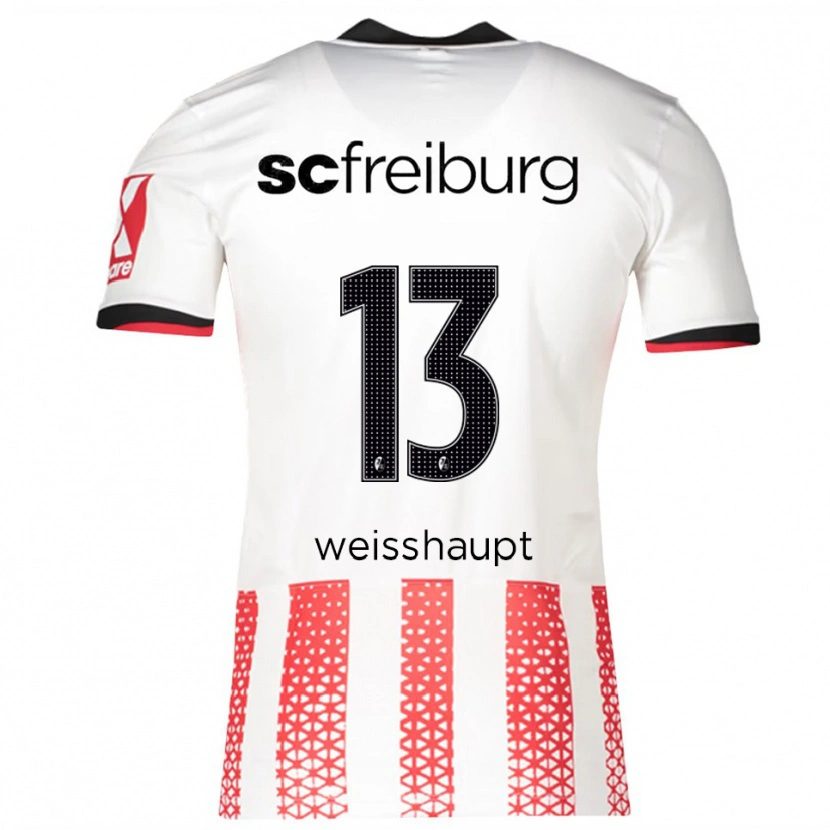 Danxen Uomo Maglia Noah Weißhaupt #13 Bianco Rosso Kit Gara Home 2025/26 Maglietta