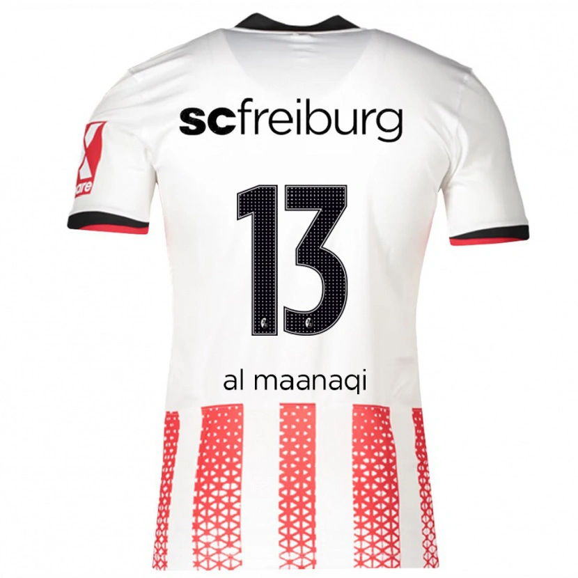 Danxen Uomo Maglia Jawad Al Maanaqi #13 Bianco Rosso Kit Gara Home 2025/26 Maglietta