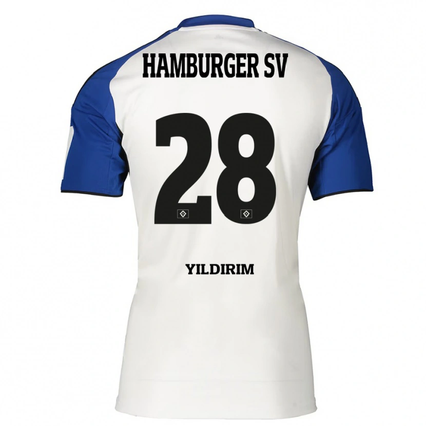 Danxen Uomo Maglia Mehmet Yildirim #28 Bianco Blu Kit Gara Home 2025/26 Maglietta