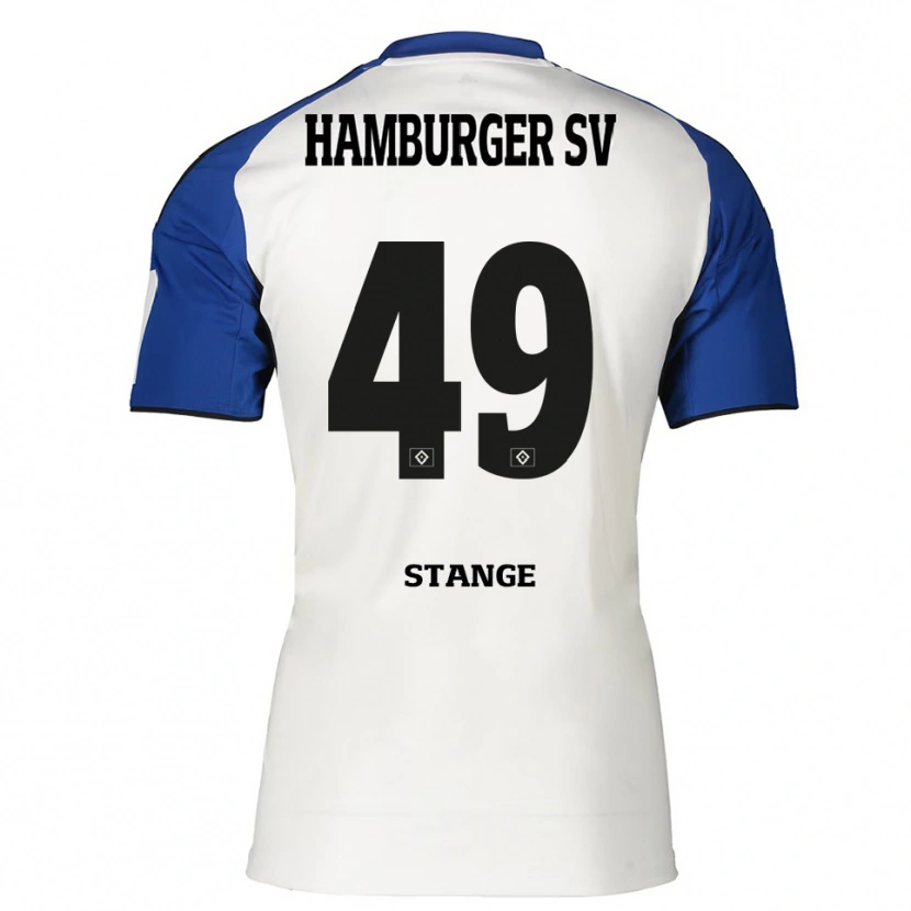 Danxen Uomo Maglia Otto Stange #49 Bianco Blu Kit Gara Home 2025/26 Maglietta