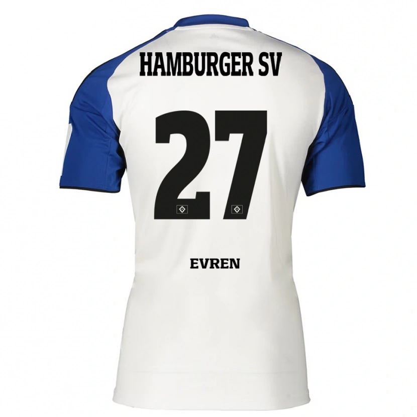 Danxen Uomo Maglia Batuhan Evren #27 Bianco Blu Kit Gara Home 2025/26 Maglietta