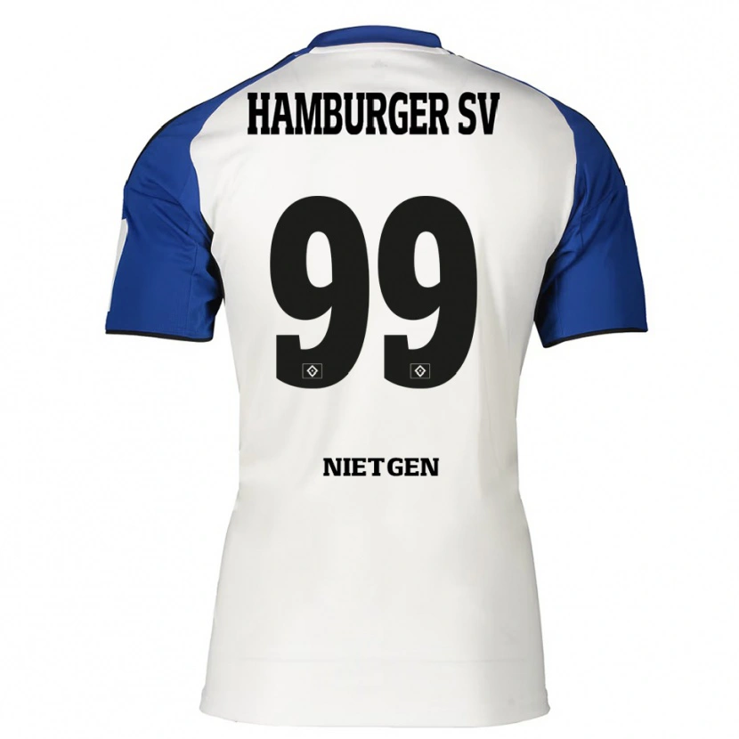 Danxen Uomo Maglia Marvin Nietgen #99 Bianco Blu Kit Gara Home 2025/26 Maglietta