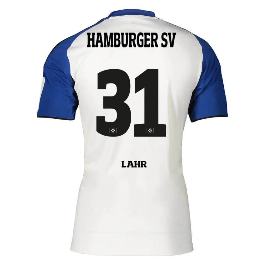 Danxen Uomo Maglia Jobina Lahr #31 Bianco Blu Kit Gara Home 2025/26 Maglietta