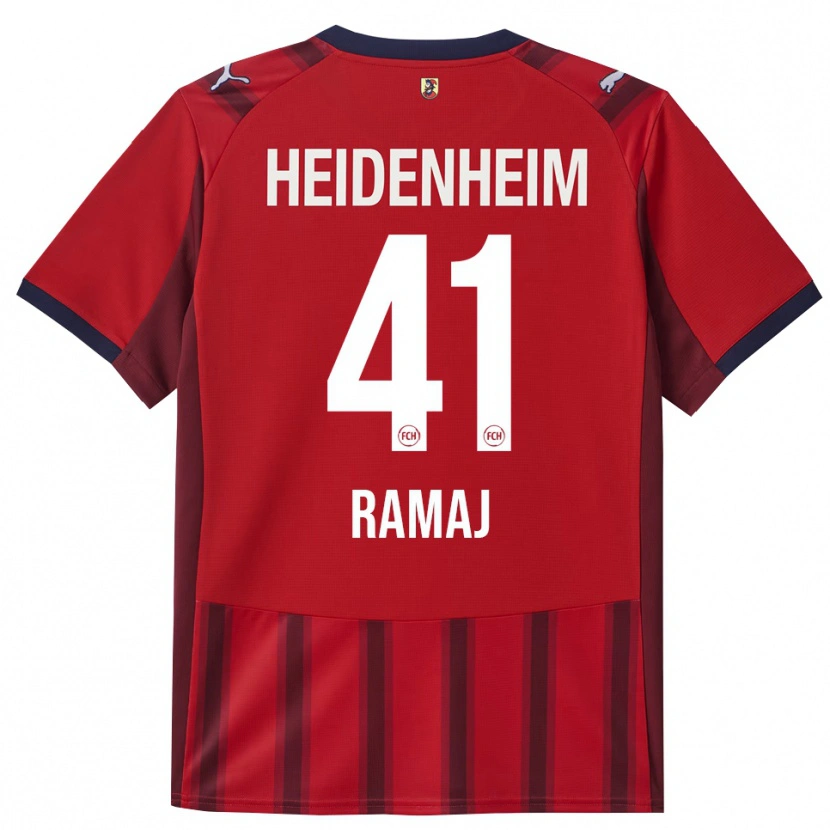 Danxen Uomo Maglia Diant Ramaj #41 Rosso Blu Navy Kit Gara Home 2025/26 Maglietta