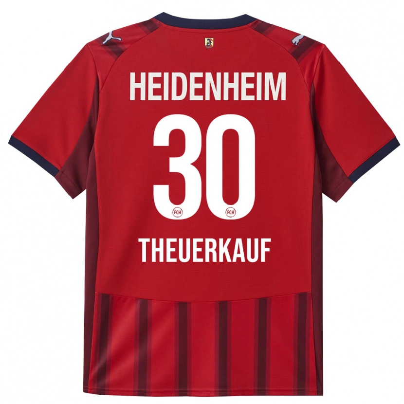 Danxen Uomo Maglia Norman Theuerkauf #30 Rosso Blu Navy Kit Gara Home 2025/26 Maglietta