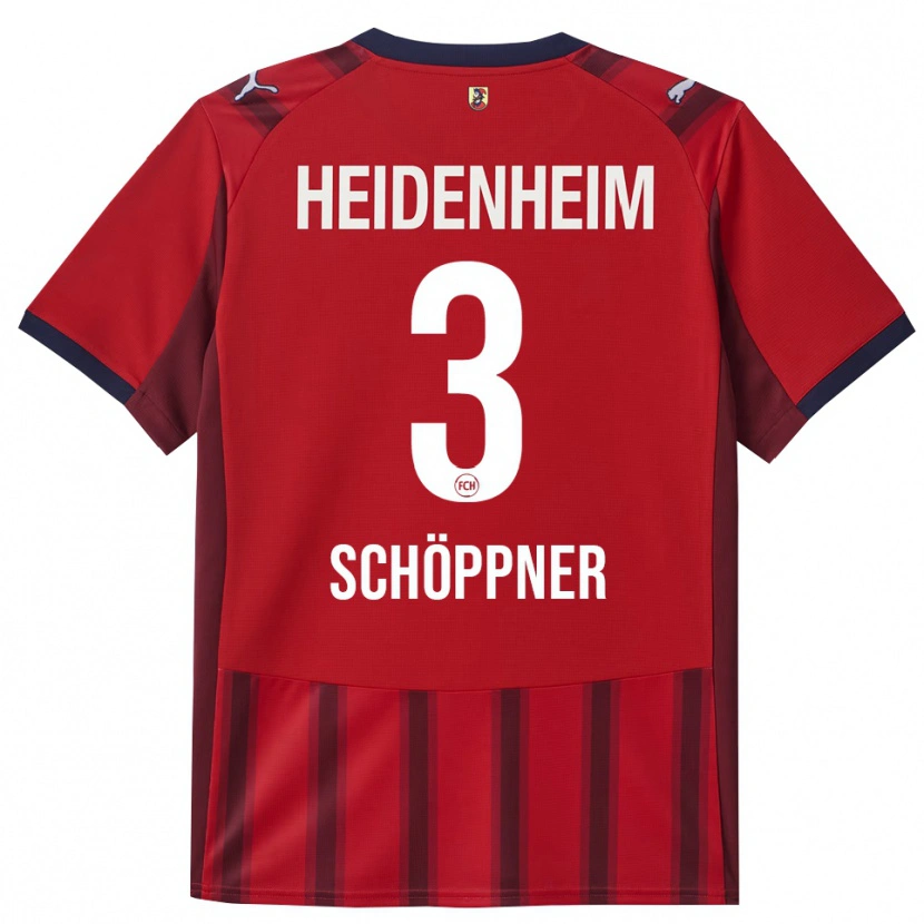 Danxen Uomo Maglia Jan Schöppner #3 Rosso Blu Navy Kit Gara Home 2025/26 Maglietta