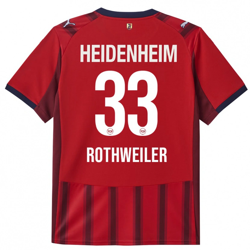 Danxen Uomo Maglia Nick Rothweiler #33 Rosso Blu Navy Kit Gara Home 2025/26 Maglietta