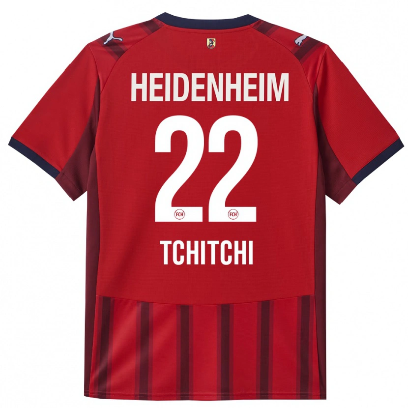 Danxen Uomo Maglia Dahrel Tchitchi #22 Rosso Blu Navy Kit Gara Home 2025/26 Maglietta