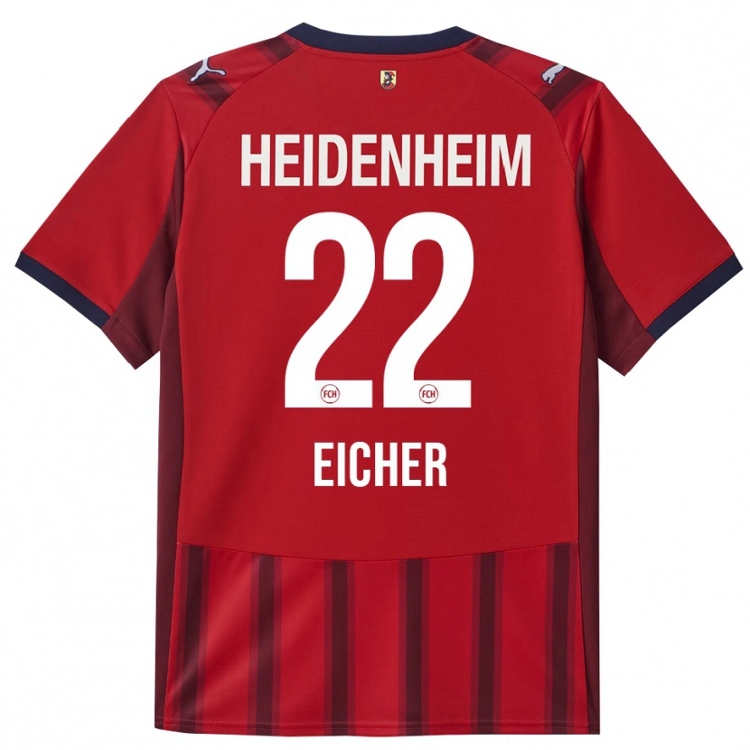 Danxen Uomo Maglia Vitus Eicher #22 Rosso Blu Navy Kit Gara Home 2025/26 Maglietta