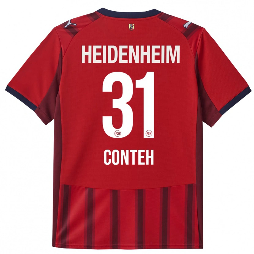 Danxen Uomo Maglia Sirlord Conteh #31 Rosso Blu Navy Kit Gara Home 2025/26 Maglietta