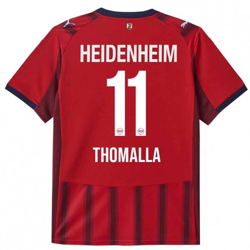 Danxen Uomo Maglia Denis Thomalla #11 Rosso Blu Navy Kit Gara Home 2025/26 Maglietta
