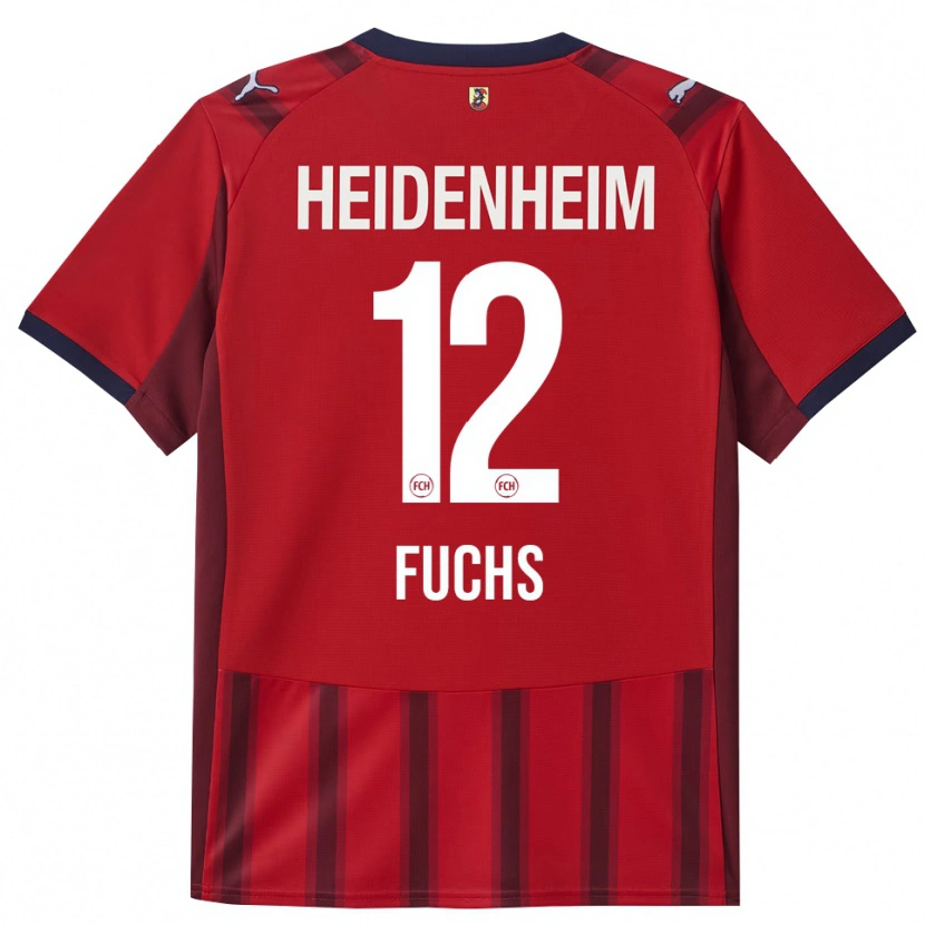 Danxen Uomo Maglia Celine Fuchs #12 Rosso Blu Navy Kit Gara Home 2025/26 Maglietta
