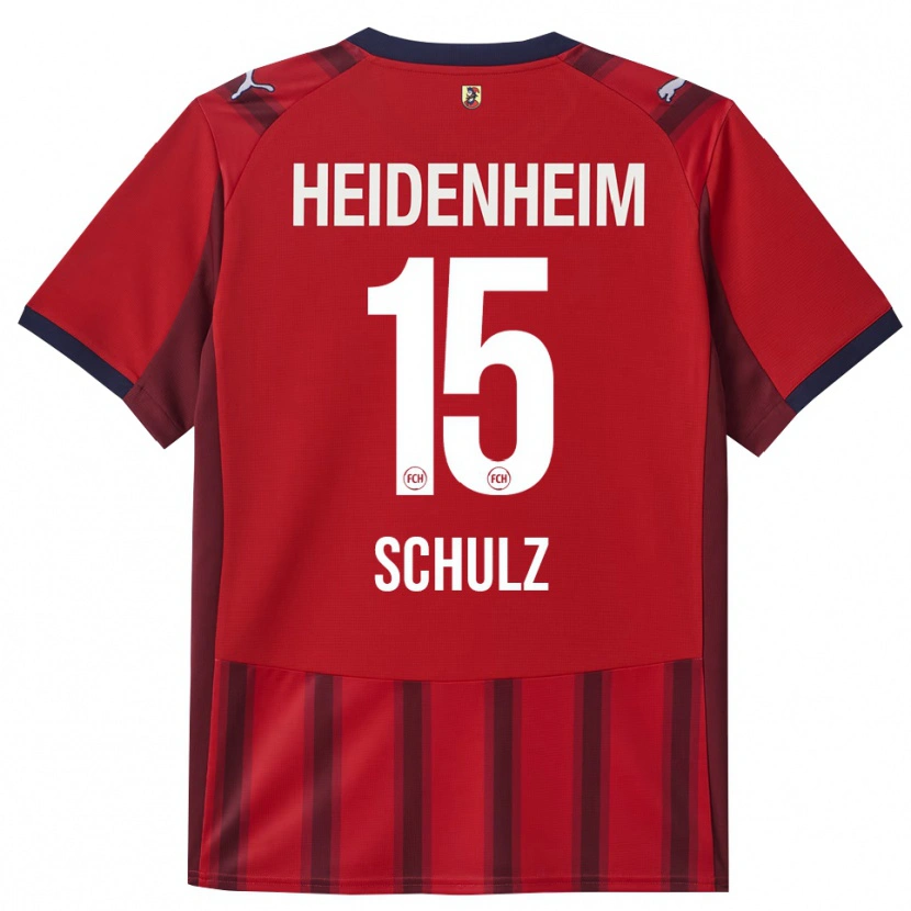 Danxen Uomo Maglia Dana Schulz #15 Rosso Blu Navy Kit Gara Home 2025/26 Maglietta