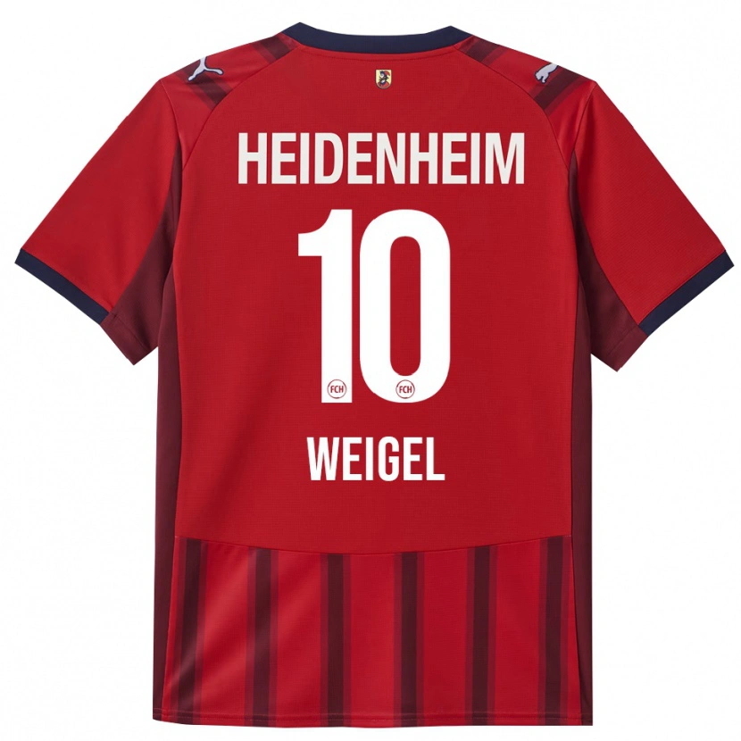 Danxen Uomo Maglia Tobias Weigel #10 Rosso Blu Navy Kit Gara Home 2025/26 Maglietta