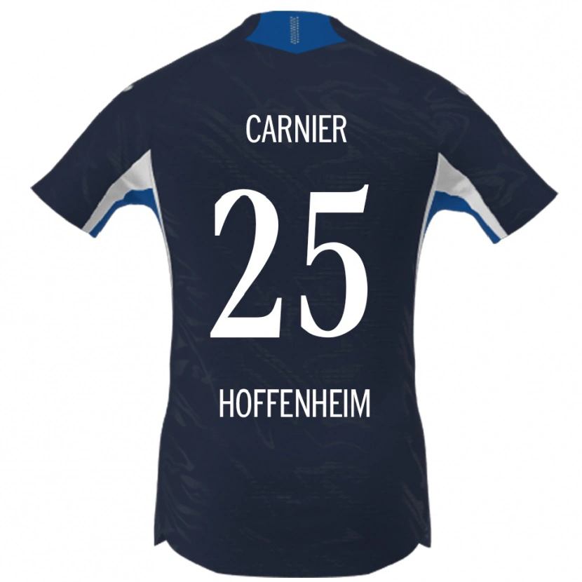 Danxen Uomo Maglia Alekseï Carnier #25 Blu Navy Bianco Kit Gara Home 2025/26 Maglietta