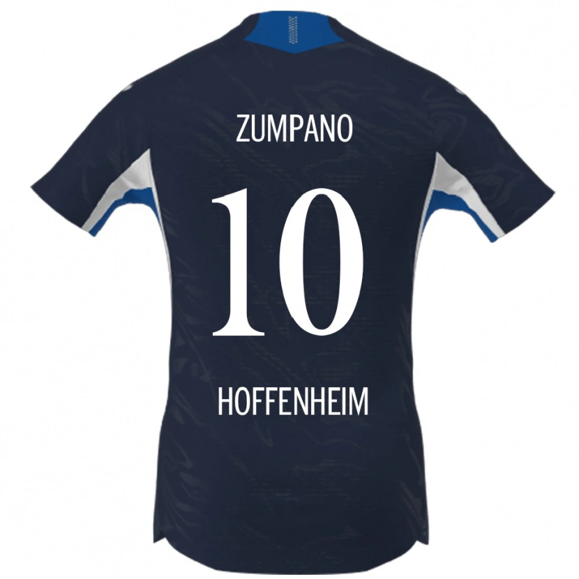 Danxen Uomo Maglia Nevio Zumpano #10 Blu Navy Bianco Kit Gara Home 2025/26 Maglietta