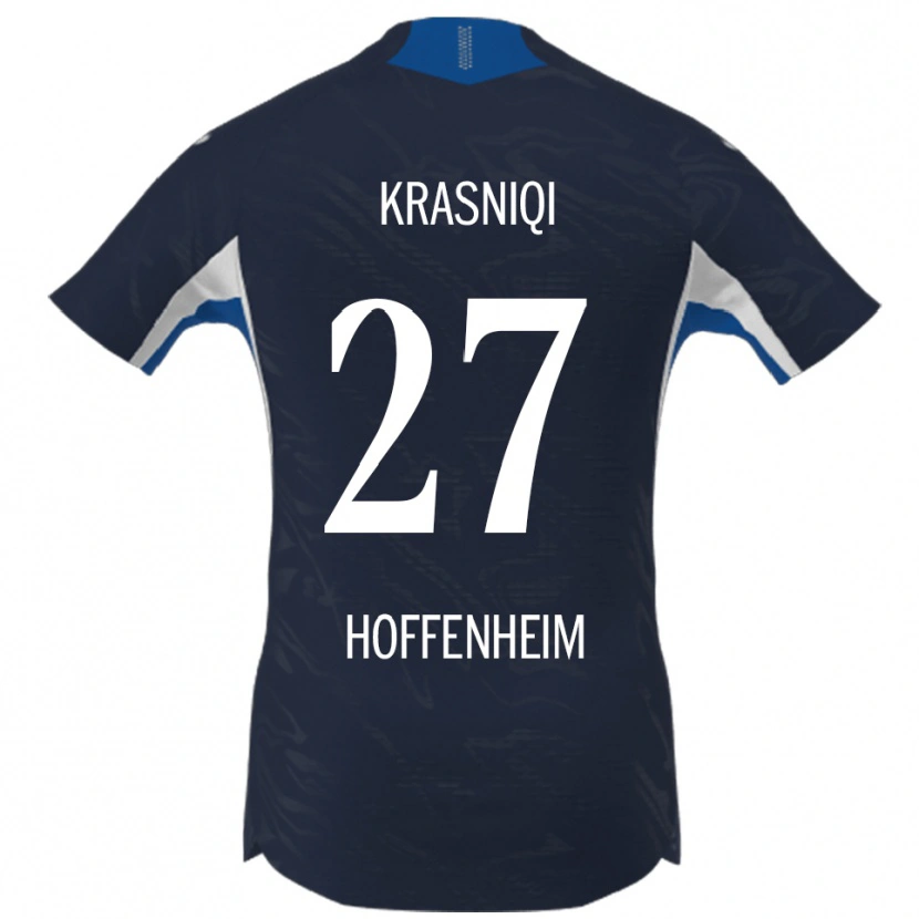 Danxen Uomo Maglia Leonard Krasniqi #27 Blu Navy Bianco Kit Gara Home 2025/26 Maglietta