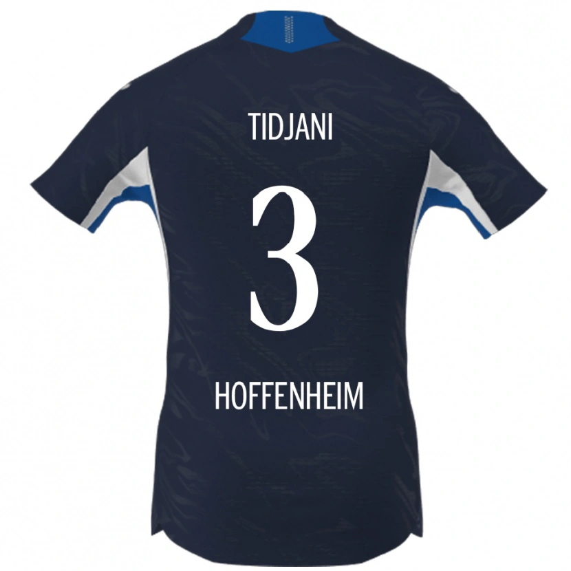 Danxen Uomo Maglia Nouh Tidjani #3 Blu Navy Bianco Kit Gara Home 2025/26 Maglietta