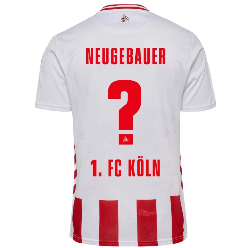 Danxen Uomo Maglia Simon Neugebauer #0 Bianco Rosso Kit Gara Home 2025/26 Maglietta