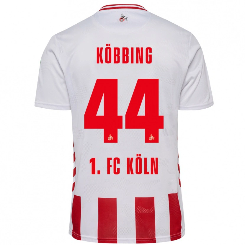 Danxen Uomo Maglia Matthias Köbbing #44 Bianco Rosso Kit Gara Home 2025/26 Maglietta