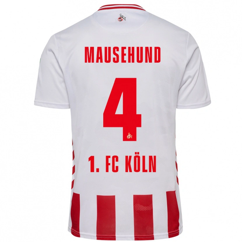 Danxen Uomo Maglia Yannick Mausehund #4 Bianco Rosso Kit Gara Home 2025/26 Maglietta