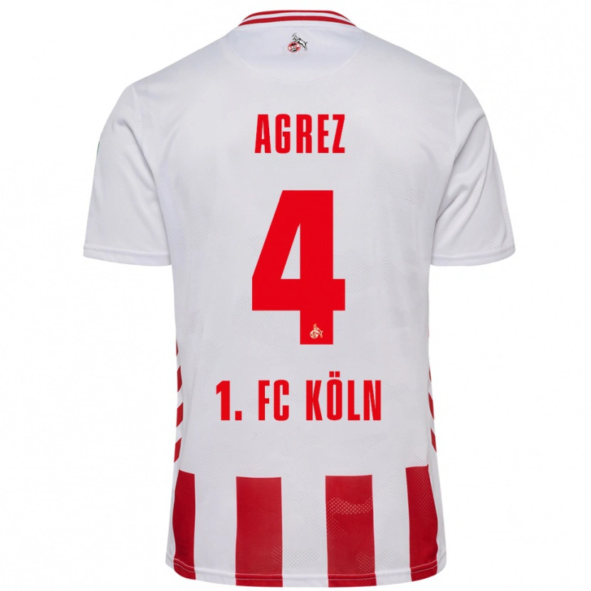 Danxen Uomo Maglia Sara Agrež #4 Bianco Rosso Kit Gara Home 2025/26 Maglietta