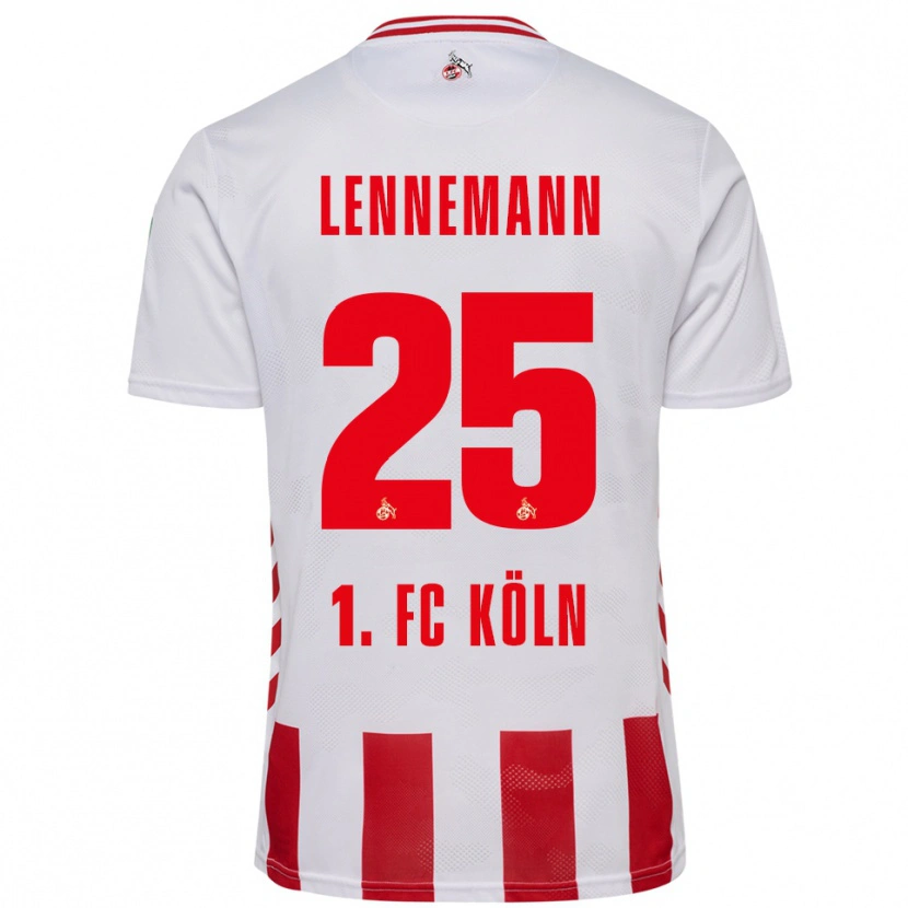 Danxen Uomo Maglia Bernie Lennemann #25 Bianco Rosso Kit Gara Home 2025/26 Maglietta