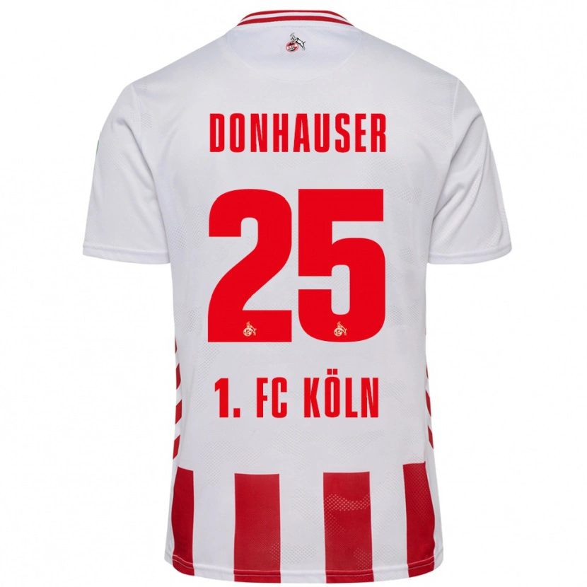 Danxen Uomo Maglia Laura Donhauser #25 Bianco Rosso Kit Gara Home 2025/26 Maglietta