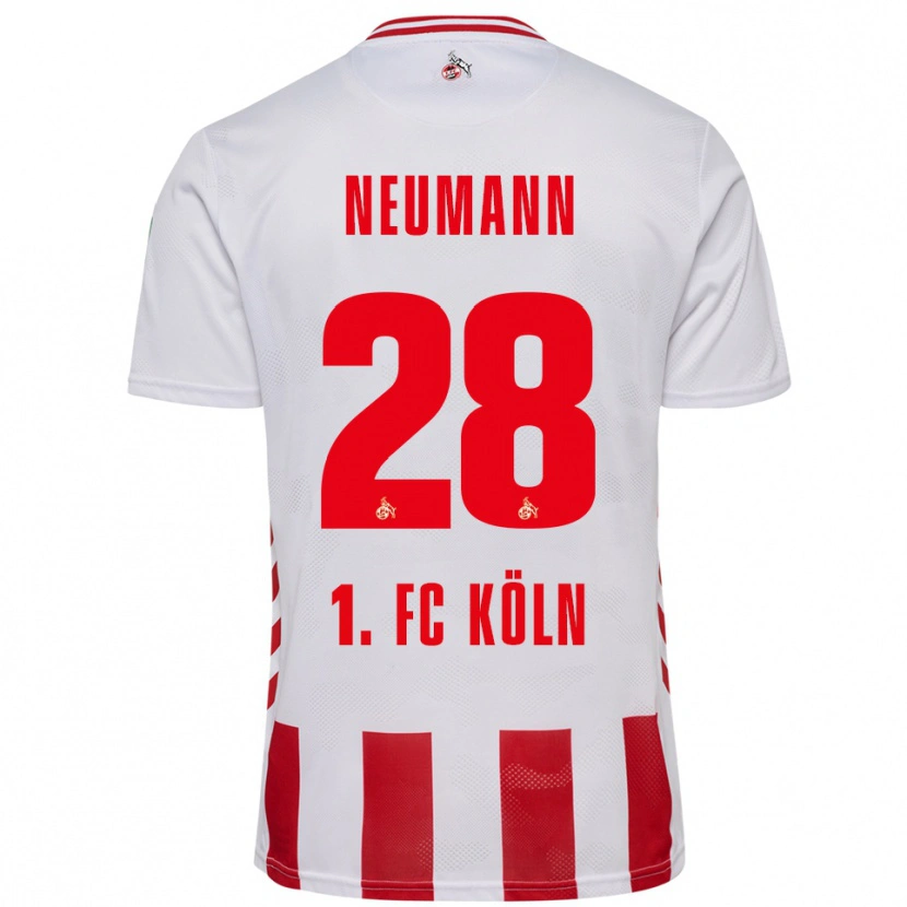Danxen Uomo Maglia Cenny Neumann #28 Bianco Rosso Kit Gara Home 2025/26 Maglietta