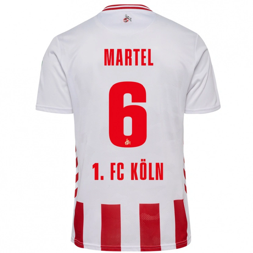 Danxen Uomo Maglia Eric Martel #6 Bianco Rosso Kit Gara Home 2025/26 Maglietta