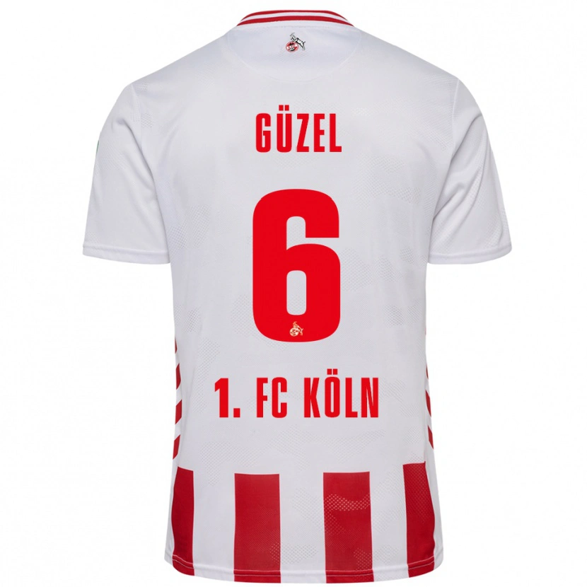 Danxen Uomo Maglia Arian Güzel #6 Bianco Rosso Kit Gara Home 2025/26 Maglietta