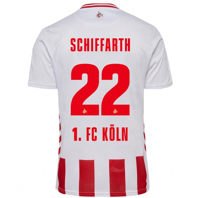 Danxen Uomo Maglia Julia Schiffarth #22 Bianco Rosso Kit Gara Home 2025/26 Maglietta