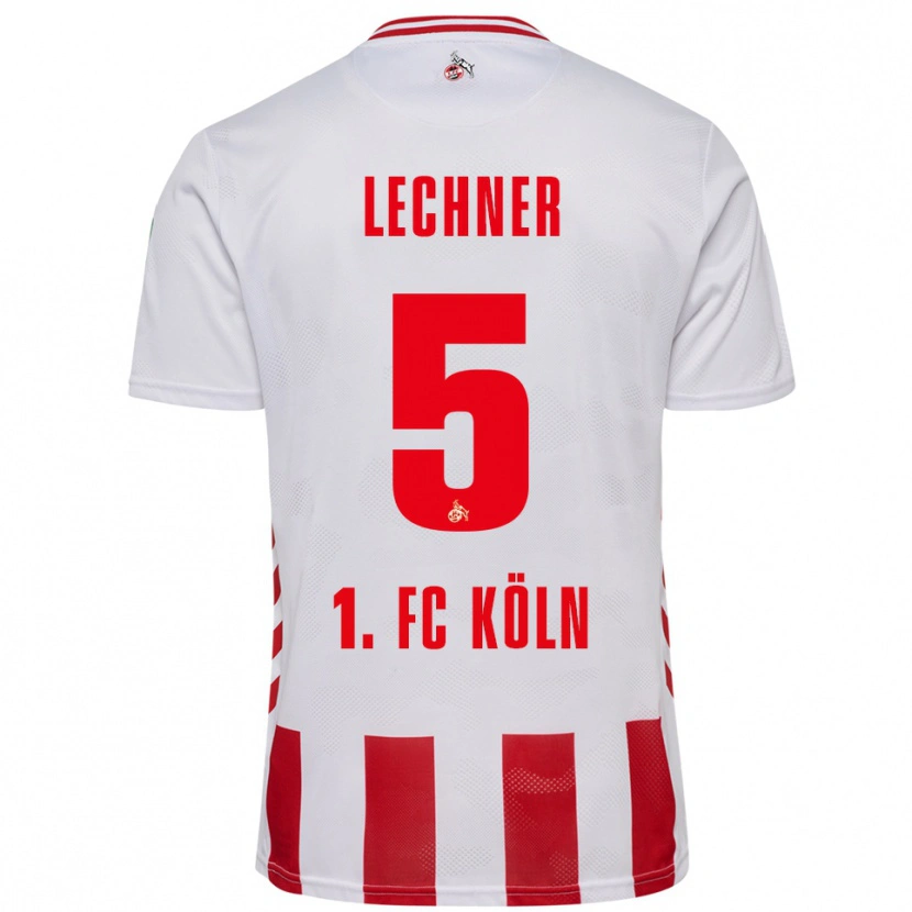 Danxen Uomo Maglia Luca Lechner #5 Bianco Rosso Kit Gara Home 2025/26 Maglietta