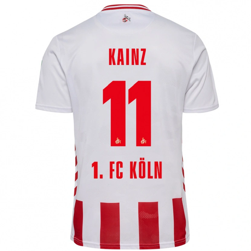 Danxen Uomo Maglia Florian Kainz #11 Bianco Rosso Kit Gara Home 2025/26 Maglietta