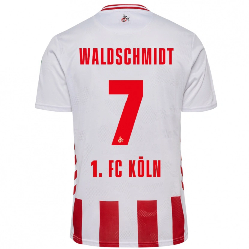 Danxen Uomo Maglia Luca Waldschmidt #7 Bianco Rosso Kit Gara Home 2025/26 Maglietta