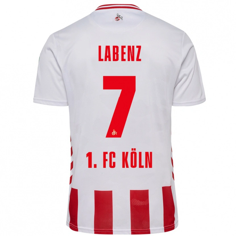 Danxen Uomo Maglia Luiz Labenz #7 Bianco Rosso Kit Gara Home 2025/26 Maglietta