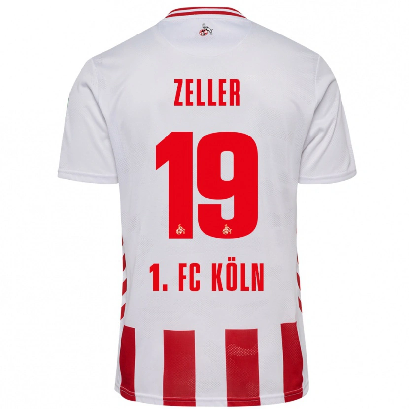Danxen Uomo Maglia Dóra Zeller #19 Bianco Rosso Kit Gara Home 2025/26 Maglietta