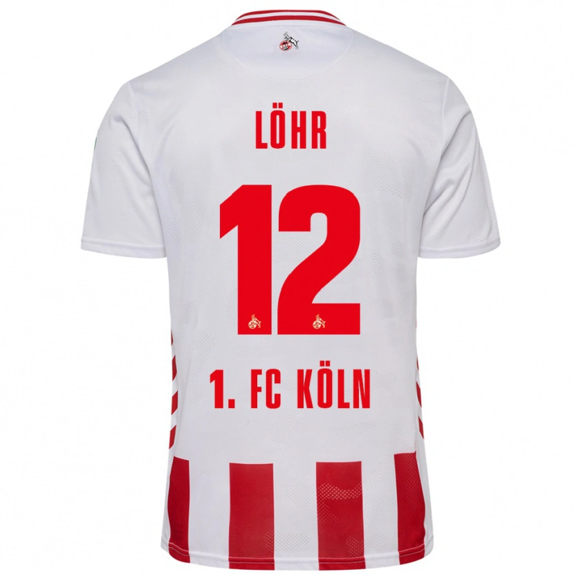 Danxen Uomo Maglia Max Löhr #12 Bianco Rosso Kit Gara Home 2025/26 Maglietta
