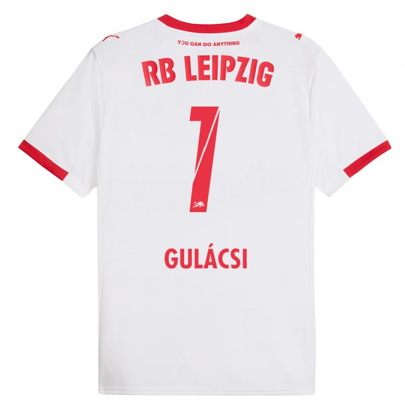 Danxen Uomo Maglia Péter Gulácsi #1 Bianco Rosso Kit Gara Home 2025/26 Maglietta