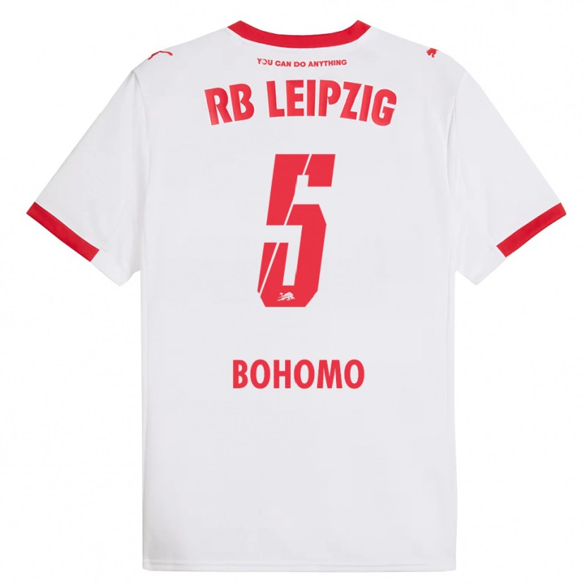 Danxen Uomo Maglia Allan Bohomo #5 Bianco Rosso Kit Gara Home 2025/26 Maglietta