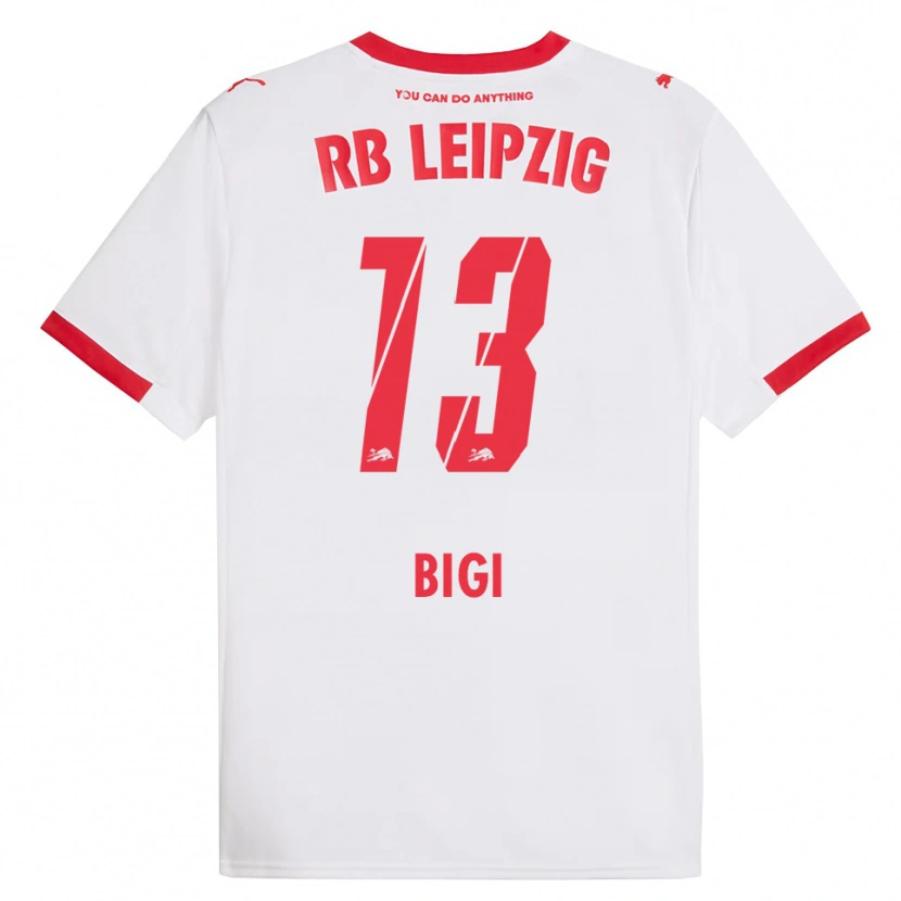 Danxen Uomo Maglia Samim Bigi #13 Bianco Rosso Kit Gara Home 2025/26 Maglietta