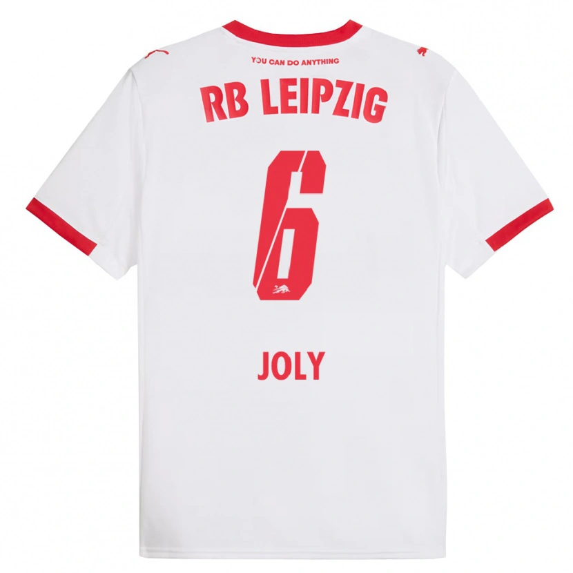 Danxen Uomo Maglia Lou-Ann Joly #6 Bianco Rosso Kit Gara Home 2025/26 Maglietta