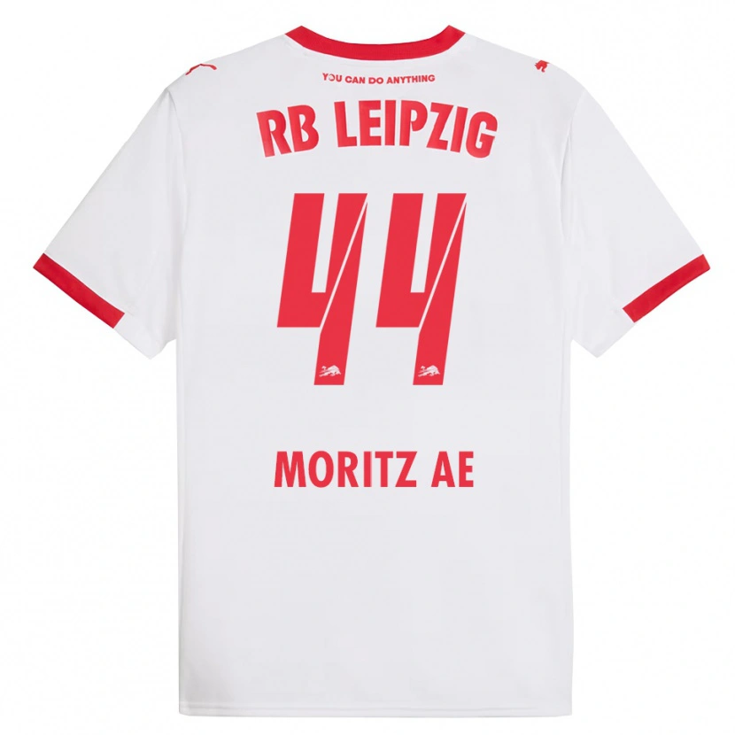 Danxen Uomo Maglia Moritz Aé #44 Bianco Rosso Kit Gara Home 2025/26 Maglietta
