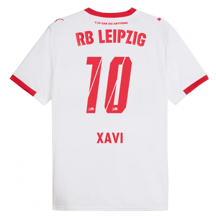 Danxen Uomo Maglia Xavi Simons #10 Bianco Rosso Kit Gara Home 2025/26 Maglietta