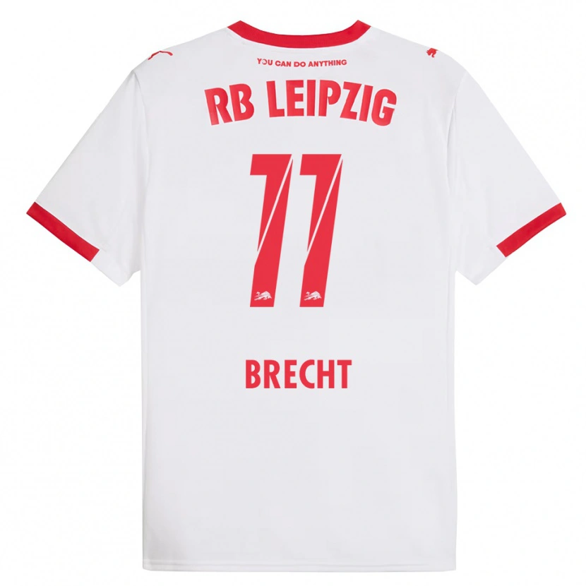 Danxen Uomo Maglia Barbara Brecht #11 Bianco Rosso Kit Gara Home 2025/26 Maglietta