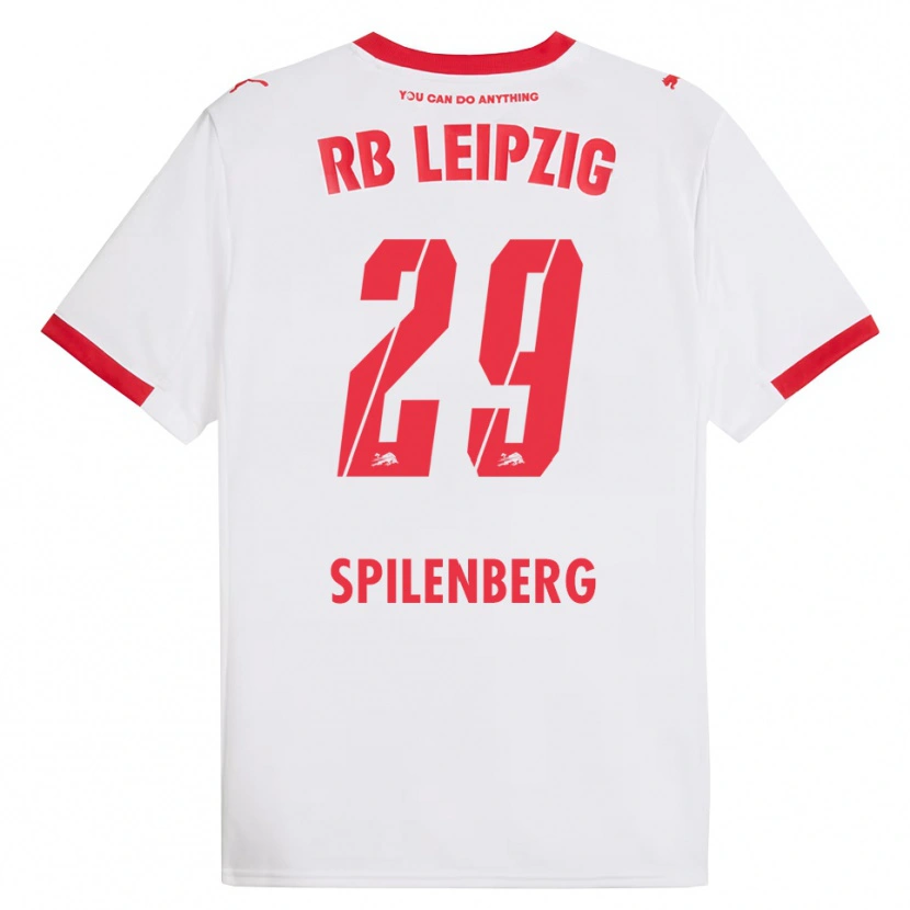 Danxen Uomo Maglia Maja Spilenberg #29 Bianco Rosso Kit Gara Home 2025/26 Maglietta