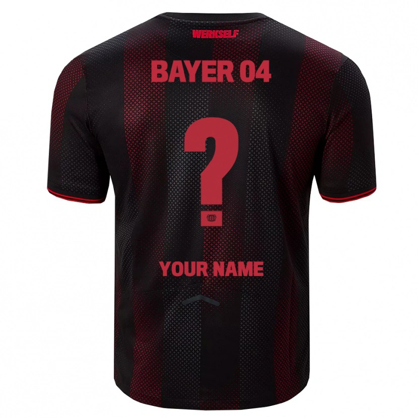 Danxen Uomo Maglia Il Tuo Nome #0 Nero Rosso Kit Gara Home 2025/26 Maglietta