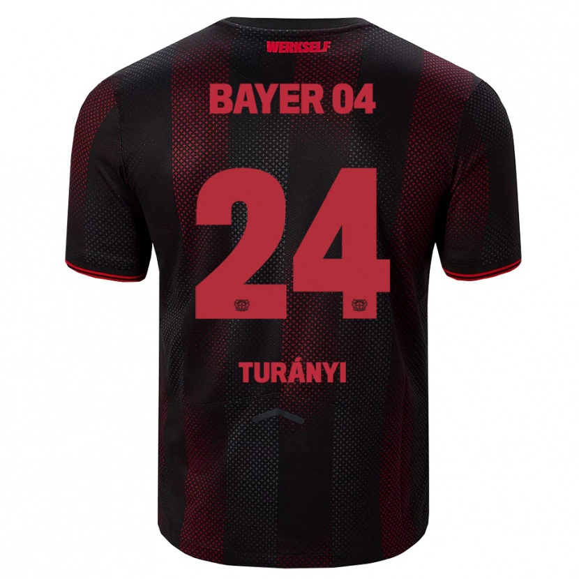 Danxen Uomo Maglia Lilla Turanyi #24 Nero Rosso Kit Gara Home 2025/26 Maglietta