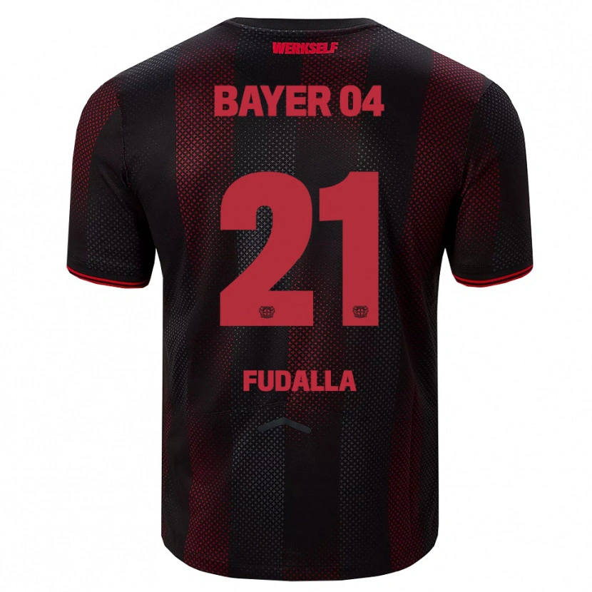 Danxen Uomo Maglia Vanessa Fudalla #21 Nero Rosso Kit Gara Home 2025/26 Maglietta
